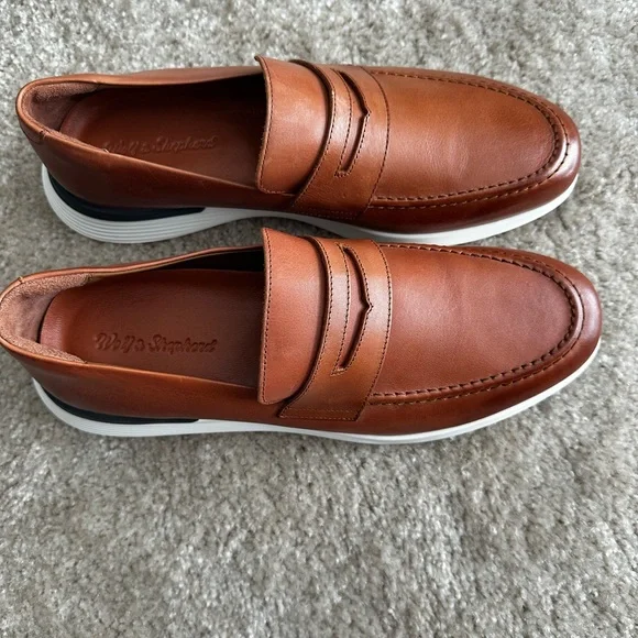 New Wolfe & Sheperds Men's Brown Loafers - Picture 1 of 3